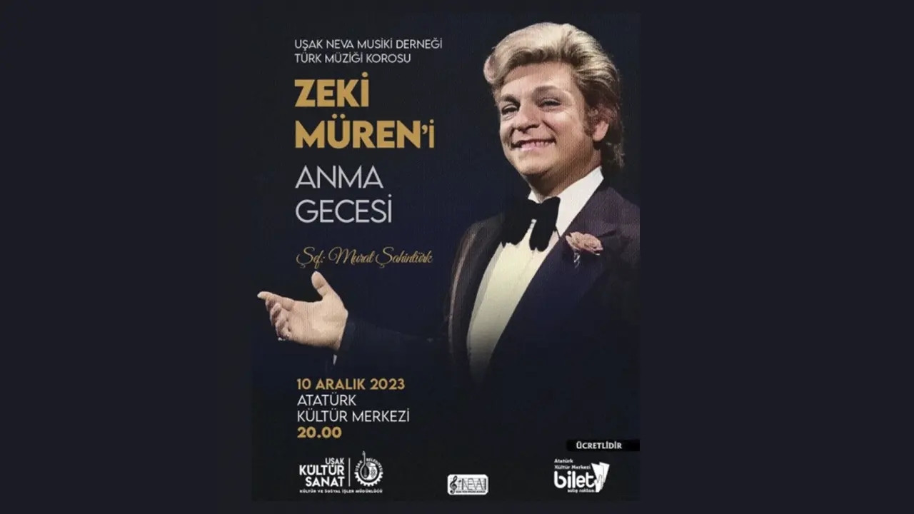 Uşak'ta Zeki Müren Rüzgarı Esecek! Bu Etkinlik Kaçmaz..