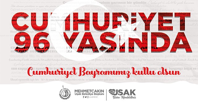 BELEDİYE BAŞKANI ÇAKIN’DAN,  29 EKİM CUMHURİYET BAYRAMI MESAJI