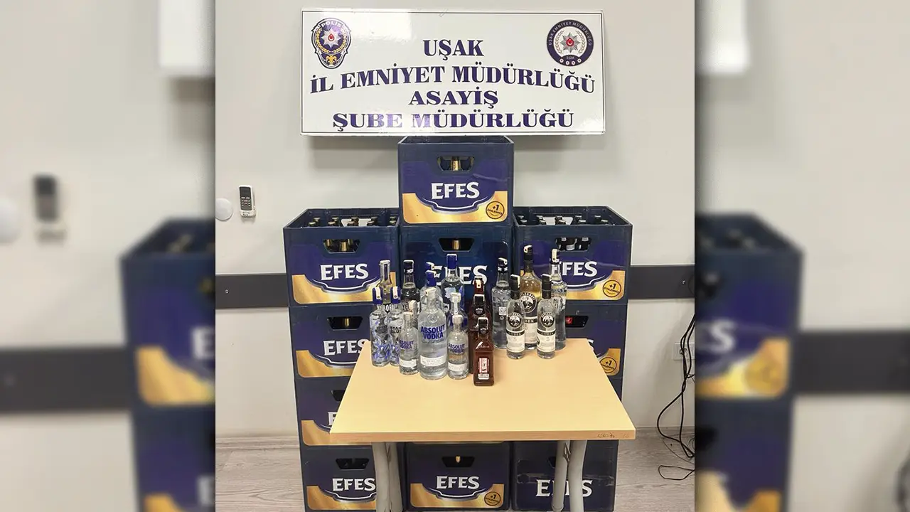 Uşak'ta İçki Ruhsatı Olmayan Mekana Baskın!