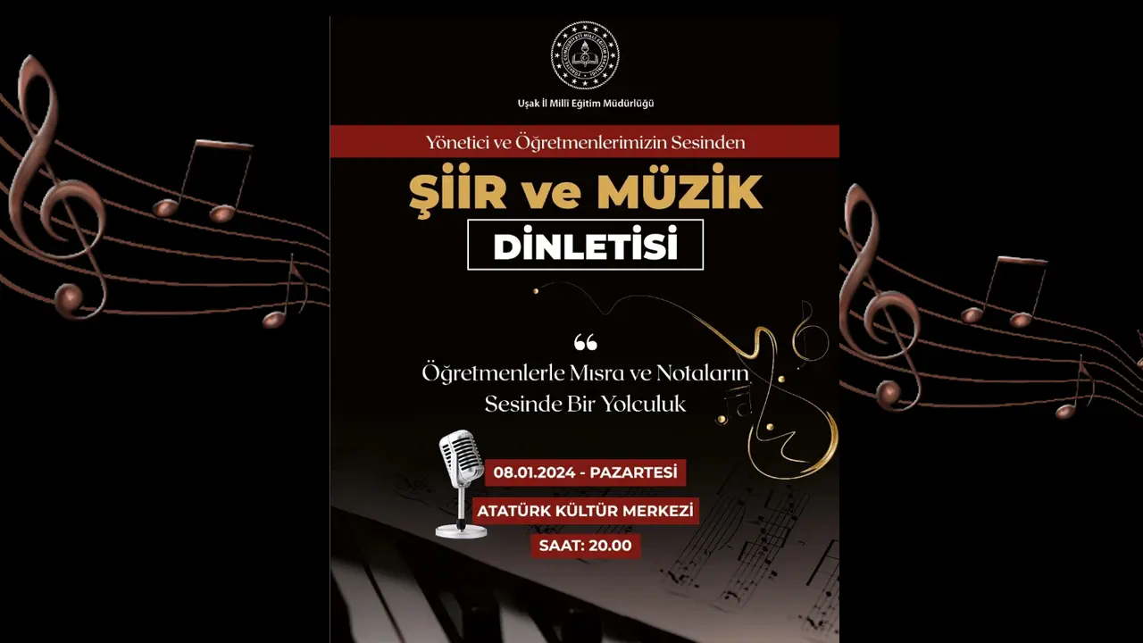 "Uşak'ta Öğretmenler Şiir ve Müzikle buluşuyor..
