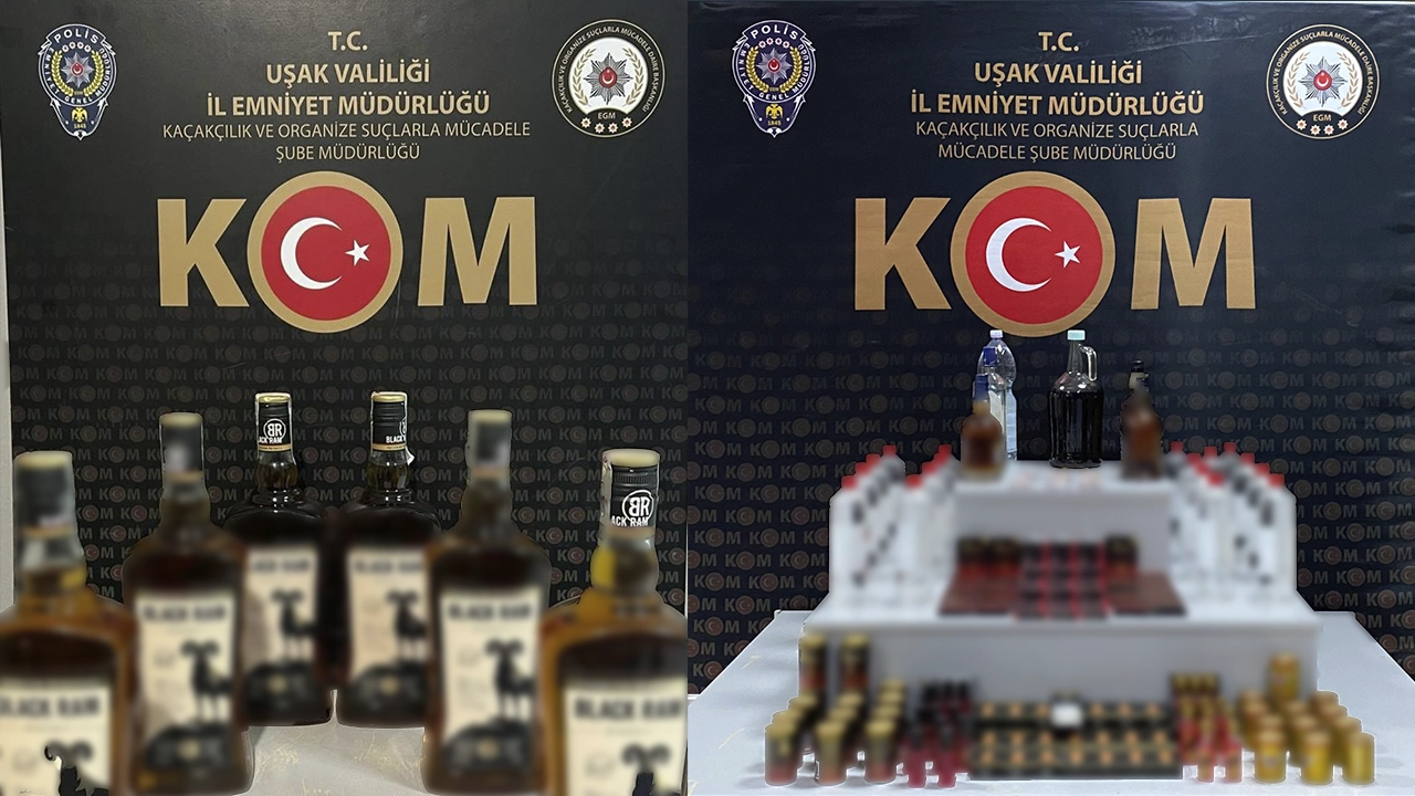 Uşak Emniyeti Cinsel İçerikli Hap ve Kaçak İçki Yakaladı