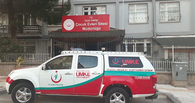 UŞAK SEVGİ EVLERİ'NDE YANGIN ÇIKTI
