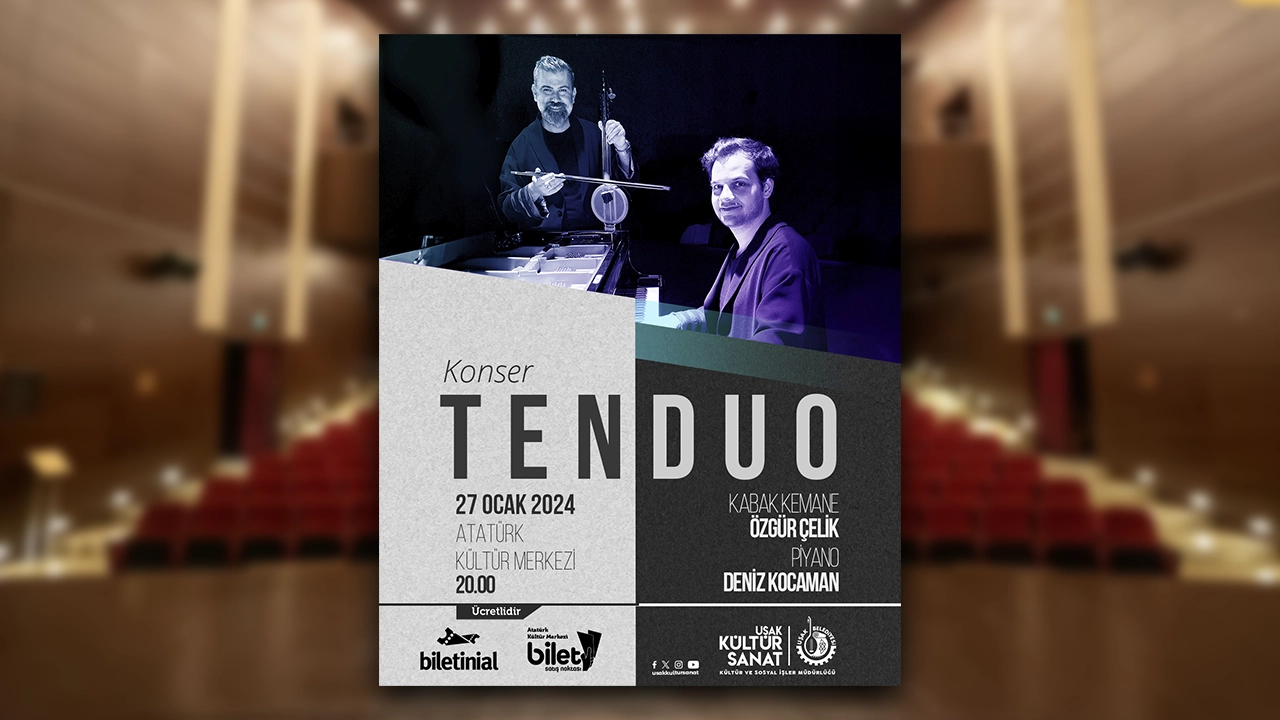 Uşak'ta Müzik Şöleni; 'TENDUO' Konseri