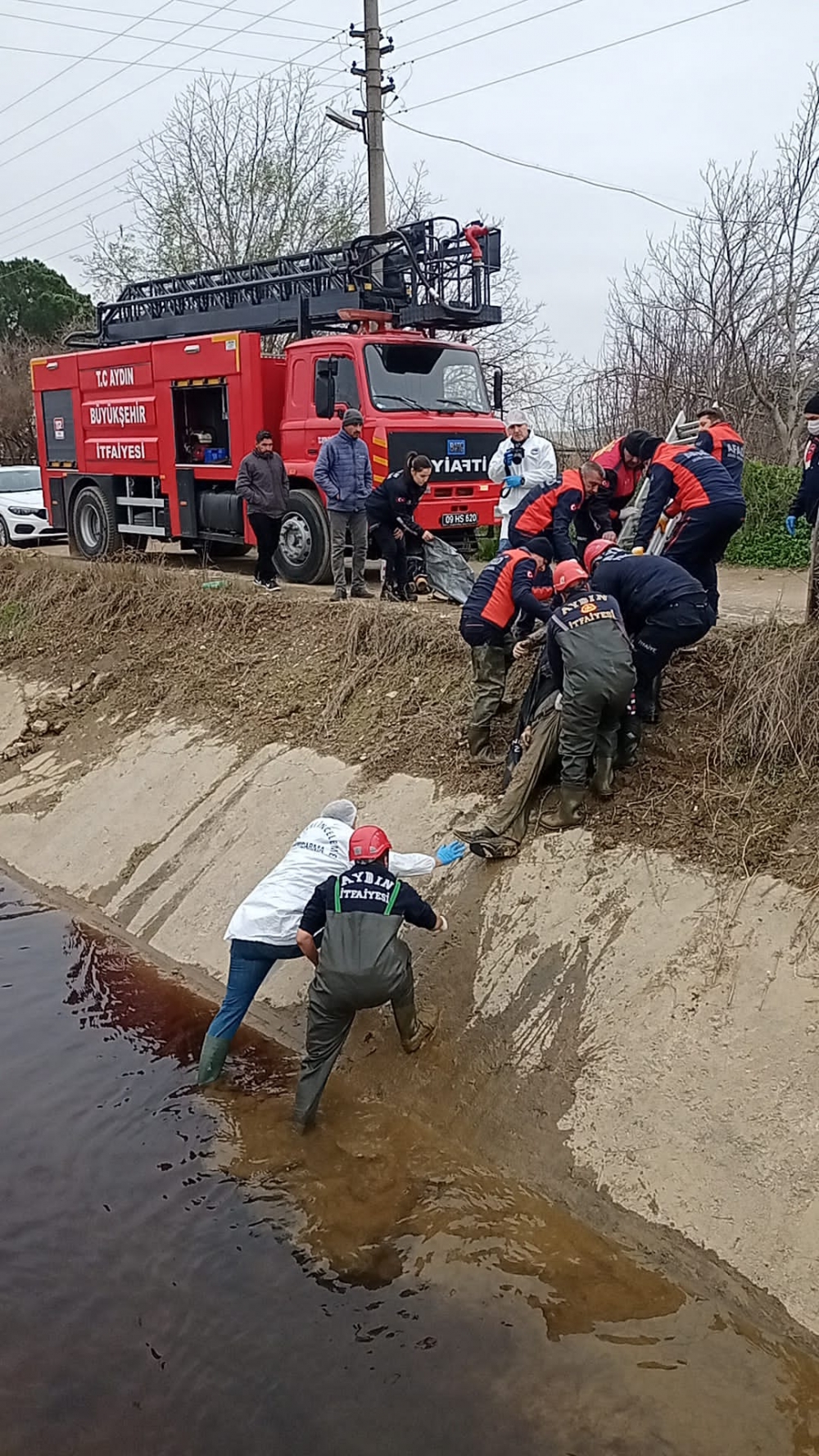 Aydın'da sulama kanalında erkek cesedi bulundu