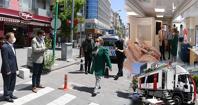 VALİ FUNDA KOCABIYIK, KIZILAY KAN BAĞIŞ ARACINI TÖRENLE HİZMETE AÇTI