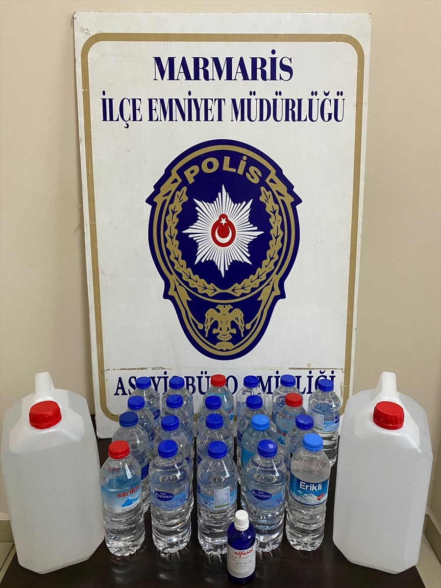 Muğla'da sahte içki operasyonunda 1 şüpheli yakalandı