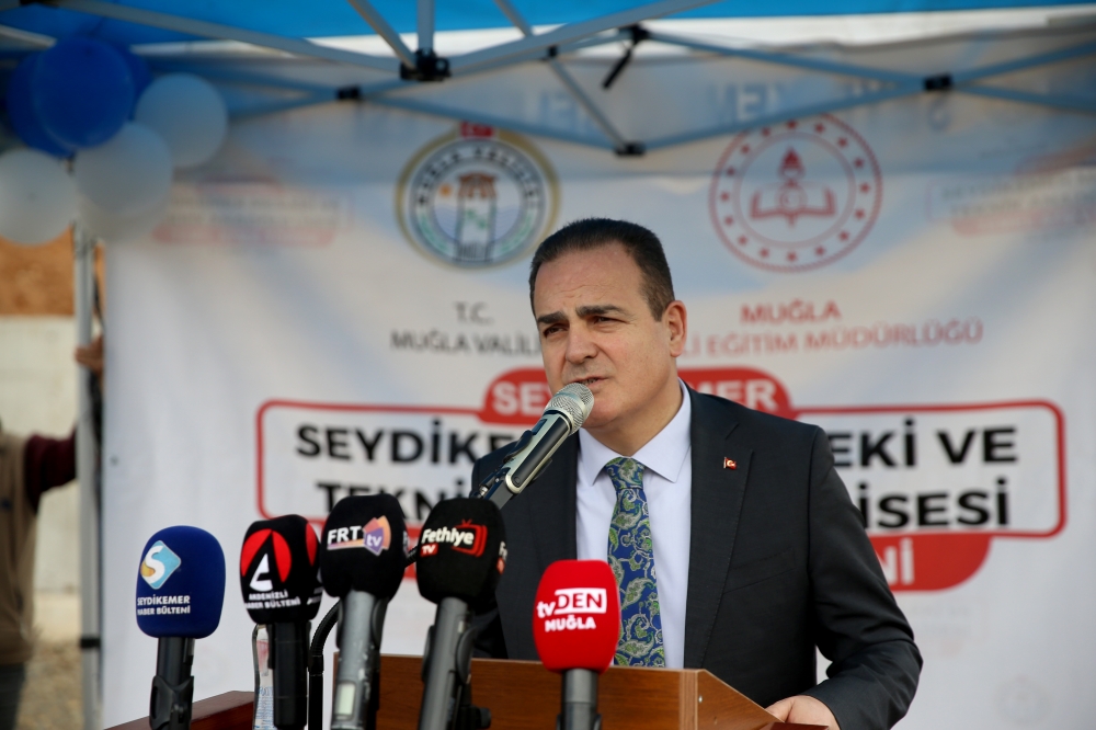Muğla'da 16 derslikli lise binasının temeli atıldı