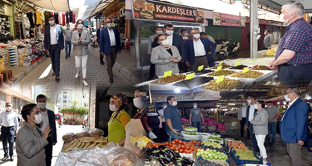 VALİ FUNDA KOCABIYIK, COVİD-19 DENETİMLERİNE KATILDI