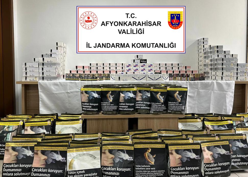 Afyonkarahisar'da 62 bin 300 makaron ele geçirildi