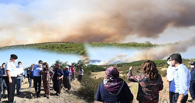 VALİ FUNDA KOCABIYIK, CİĞERDEDE KÖYÜNDE ÇIKAN ORMAN YANGININI SÖNDÜRME ÇALIŞMALARINI YERİNDE İNCELEDİ