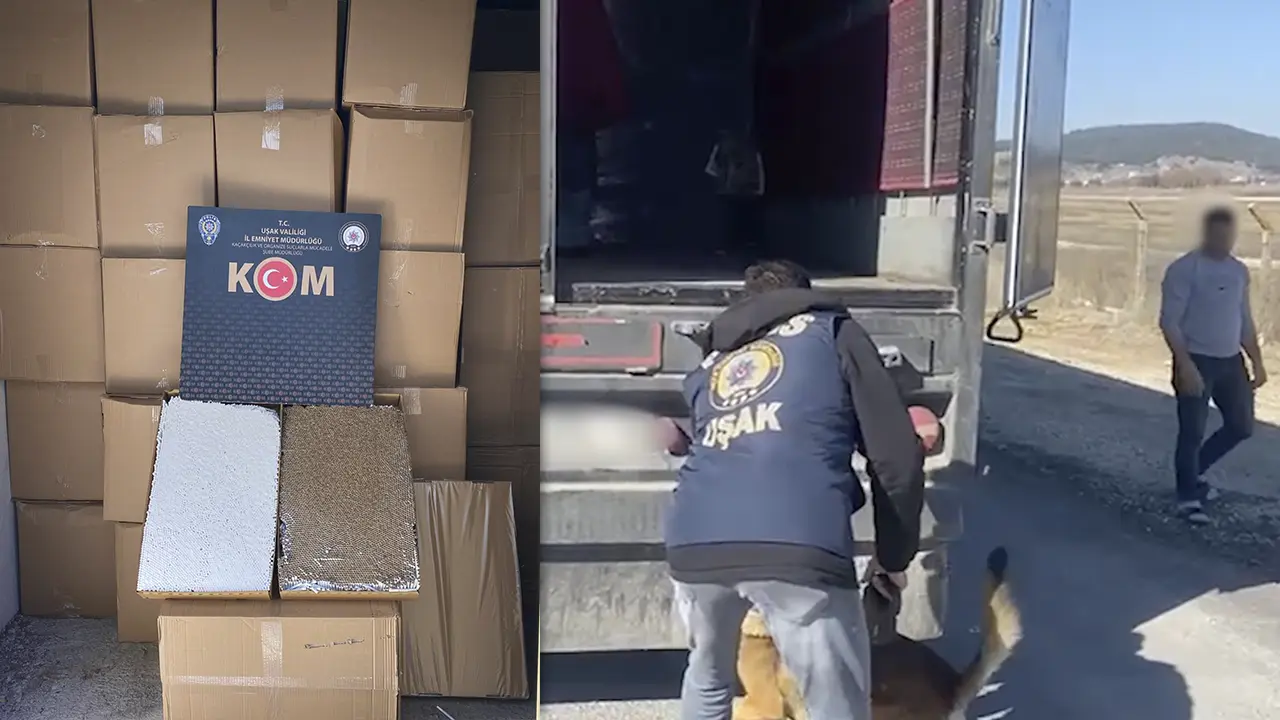 Uşak Emniyeti 4 Milyon 500 Bin TL’lik Kaçak Sigara Yakaladı