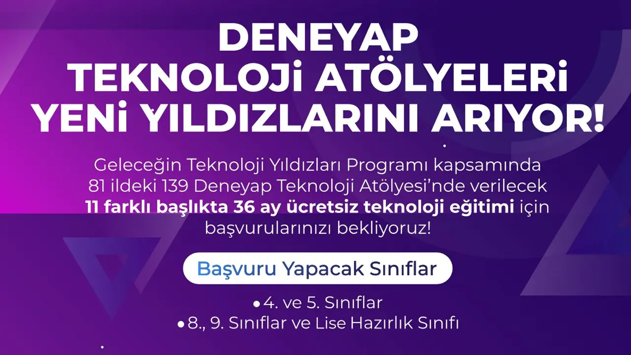 Uşak’ta Deneyap Teknoloji Atölyeleri İçin Başvurular Başladı