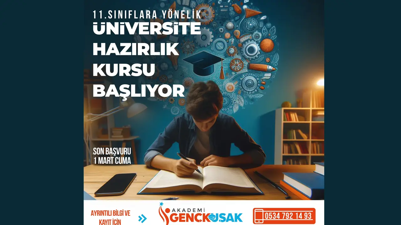 Uşak’ta Üniversiteye Hazırlık Düşük Ücretli Olacak