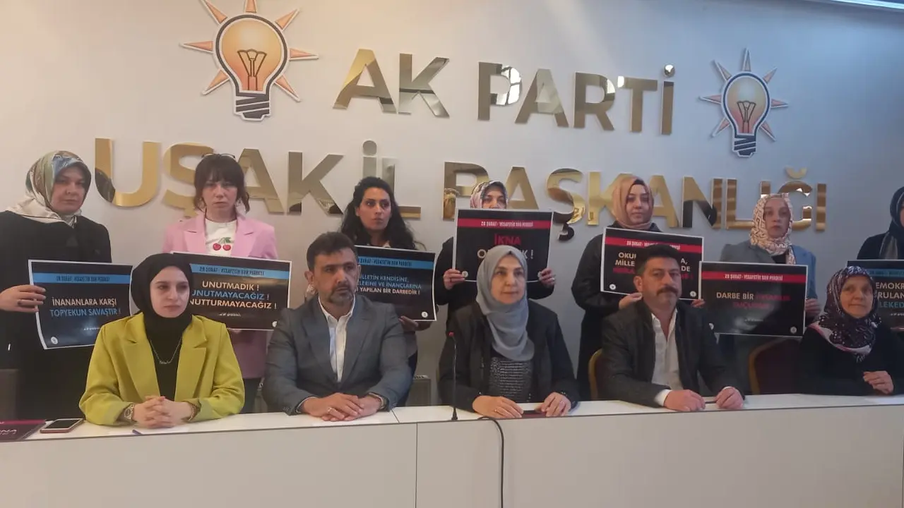 Ak Parti Uşak İl Başkanlığı Tarafından 28 Şubat Postmodern Darbe Açıklaması