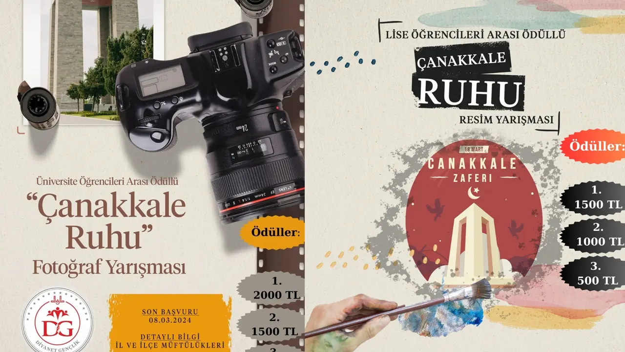 Uşak’ta Çanakkale Ruhunu Fotoğraf ve Resme Yansıdan Öğrenciye Ödül