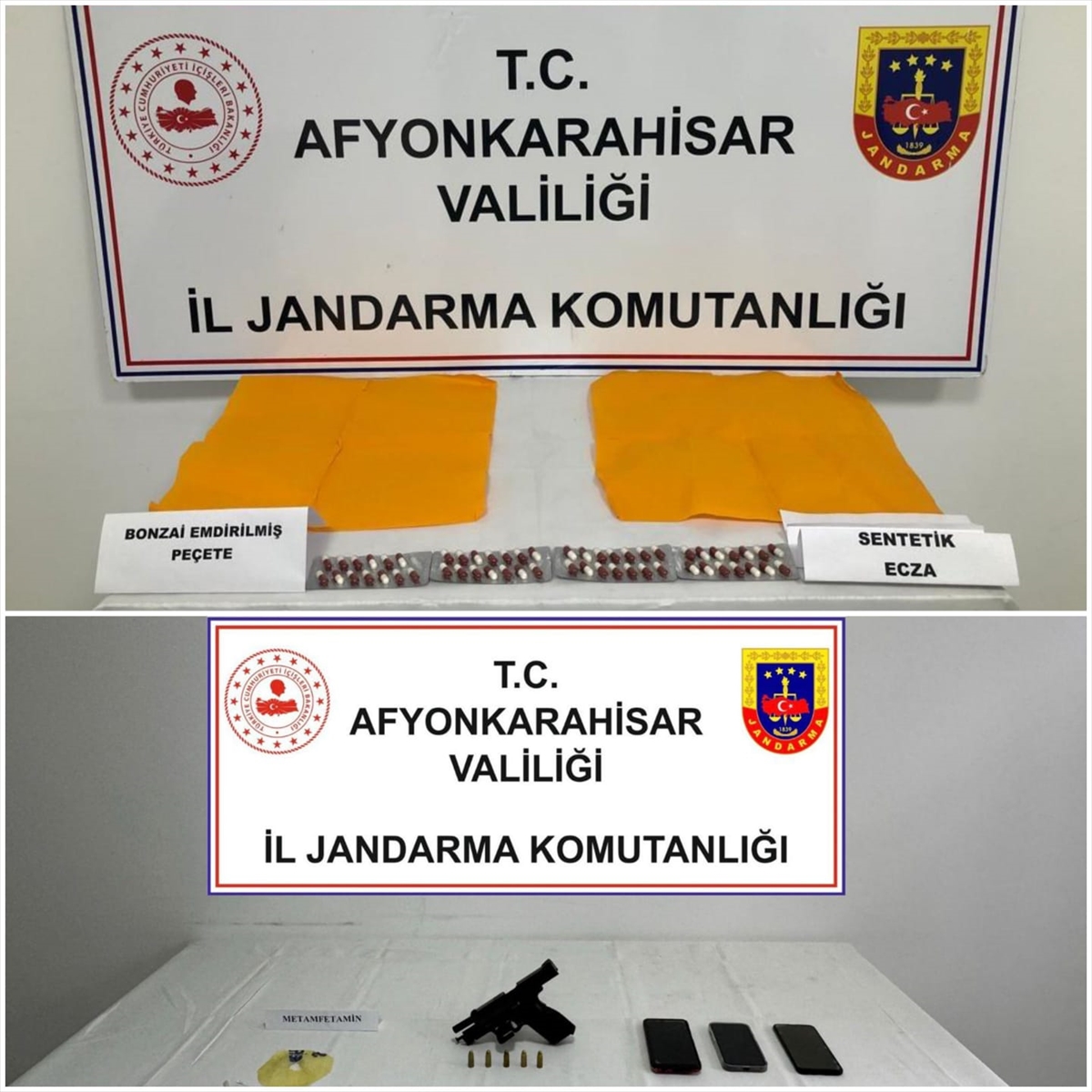 Afyonkarahisar'da uyuşturucu operasyonu 3 zanlı tutuklandı