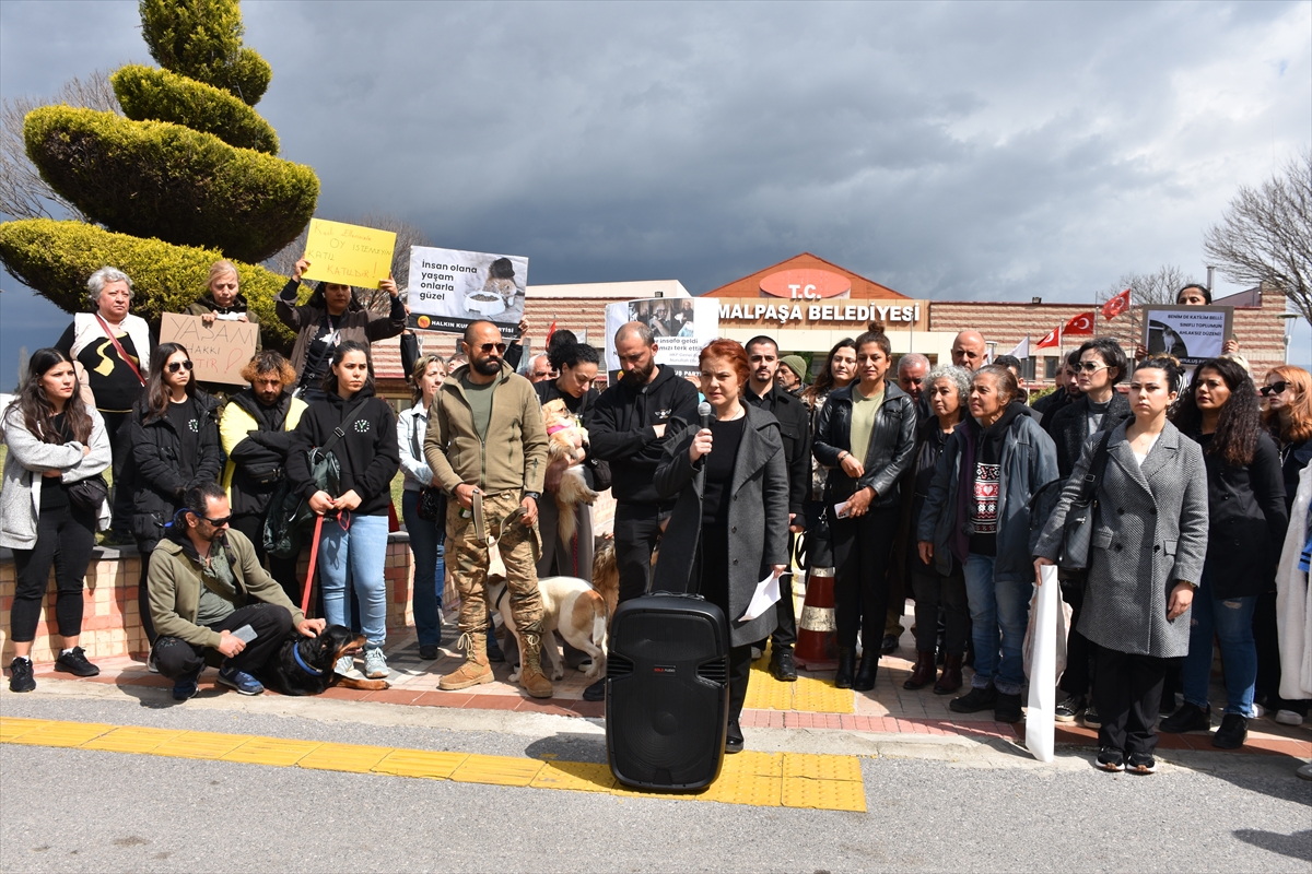 İzmir Kemalpaşa'da barınaktaki ölü köpek görüntülerine ilişkin hayvanseverlerden protesto
