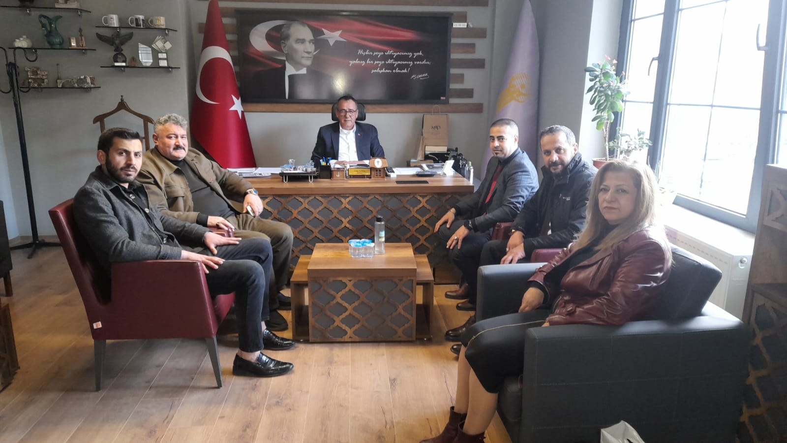 Büyük Birlik Başkan Adayı Kahveci, Esnaf Odaları Birliğini Ziyaret Etti