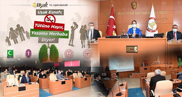 “UŞAK ESNAFI; TÜTÜNE HAYIR, YAŞAMA MERHABA DİYOR” PROJESİ TANITIMI YAPILDI