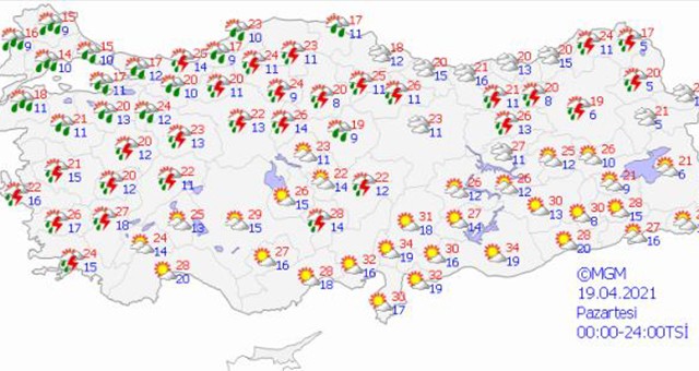 İSTANBUL DAHİL 43 İLDE SAĞANAK YAĞIŞ BEKLENİYOR