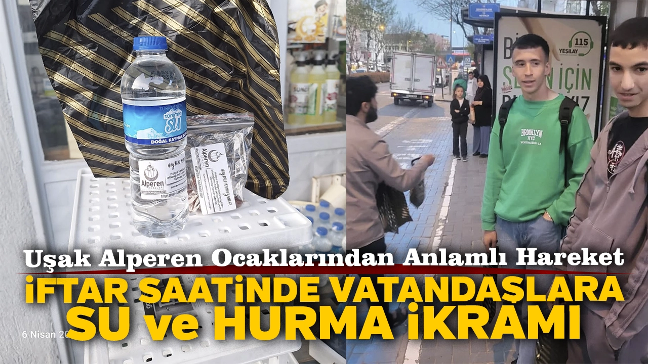 Alperen Ocakları İftar Saatinde Vatandaşlara Su ve Hurma İkram Etti