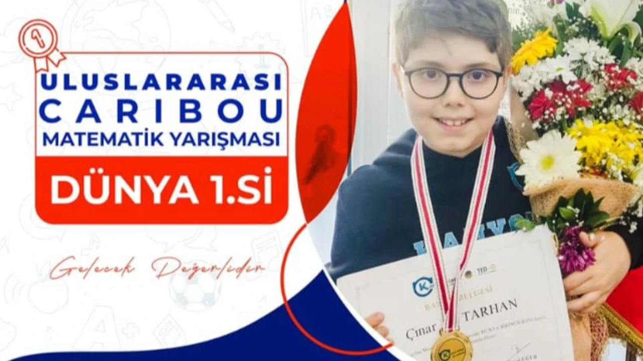 Uşaklı Çınar Ege Tarhan Matematik Yarışmasında Dünya Birincisi Oldu