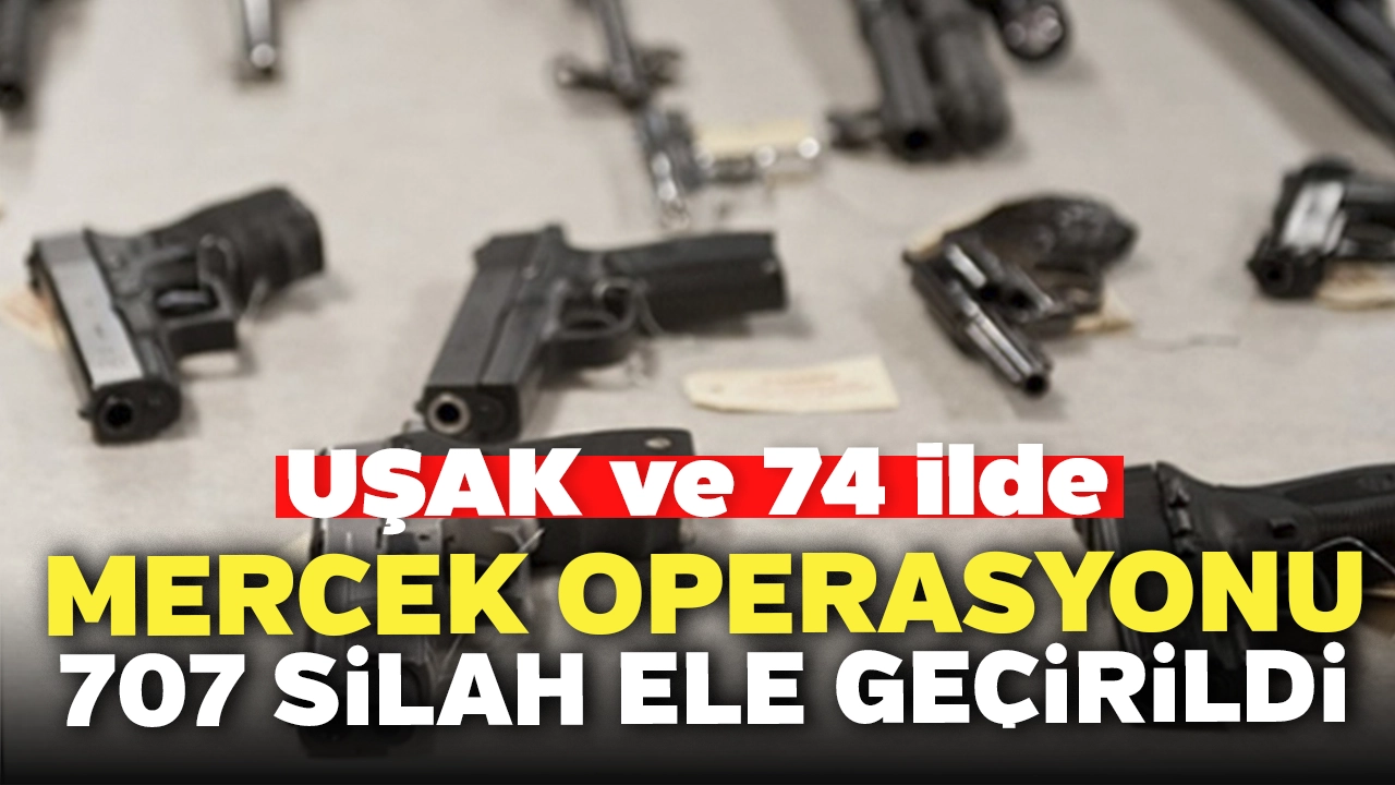 Uşak İle 74 İlde Mercek Operasyonu: 707 Kaçak Silah Ele Geçirildi