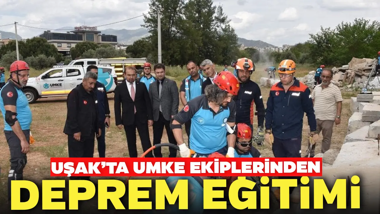 Uşak’ta Umke Ekipleri Deprem Kurtarma Eğitimi Verdi