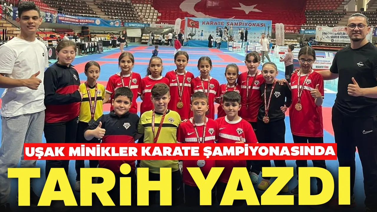 Uşak Minikler Karate Şampiyonasında Tarih Yazdı