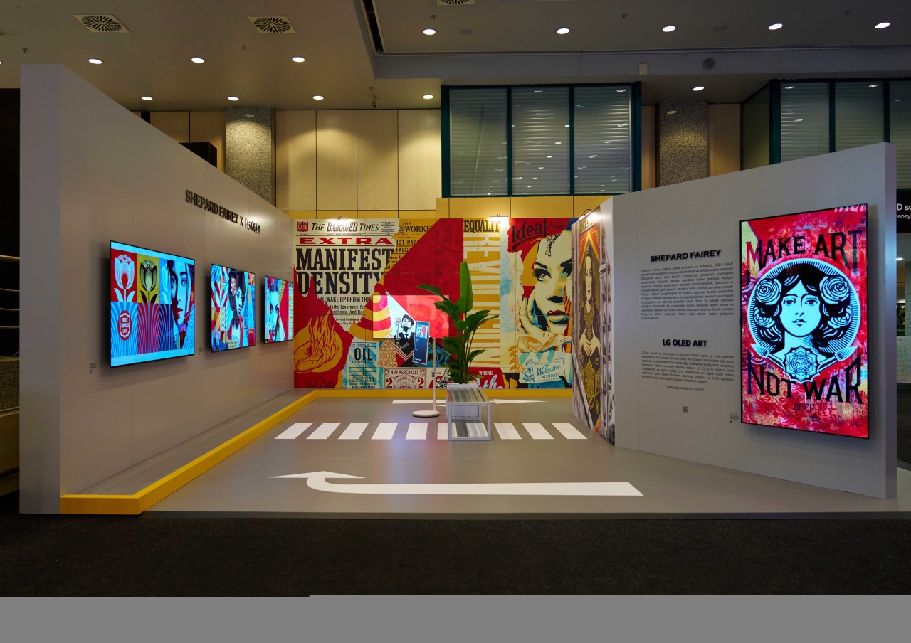 Sokak sanatı LG OLED ekranlarında