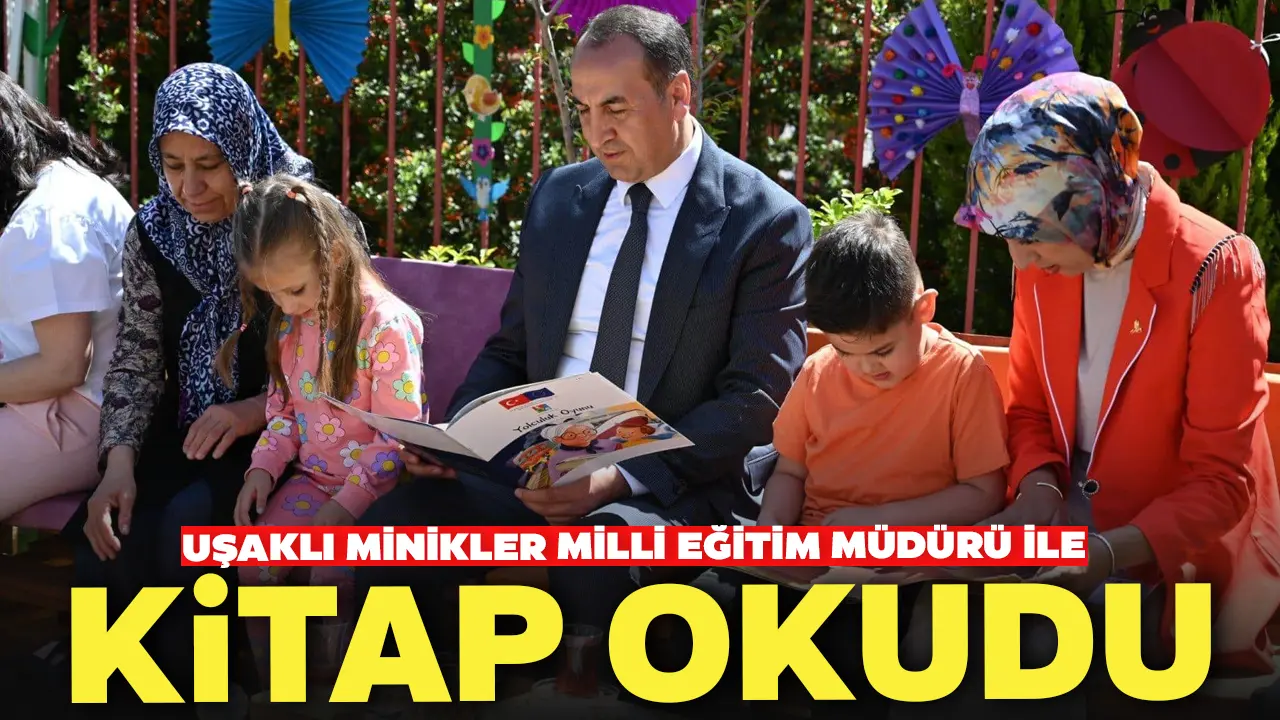 Uşaklı Minikler Milli Eğitim Müdürü İle Kitap Okudu