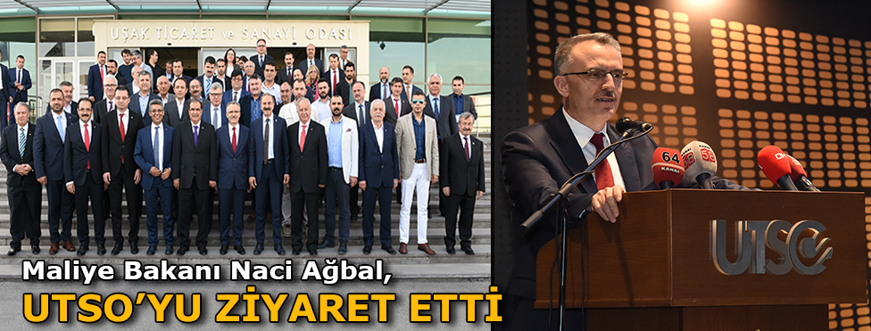 Maliye Bakanı Naci Ağbal, Uşak ziyareti programında UTSO’da sanayici ve işadamlarıyla bir araya geldi.
