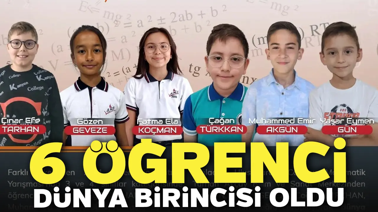 Uşak’tan 6 Öğrenci Dünya Birincisi Oldu