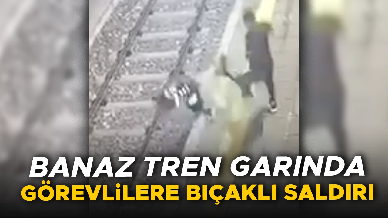 Banaz Devlet Demir Yolları Çalışanlarına Bıçaklı Saldırı Kameralara Yansıdı