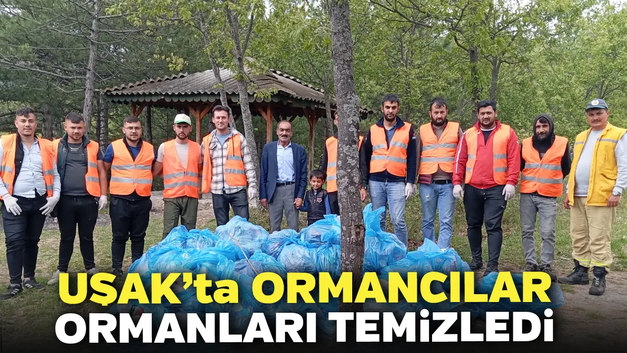 Uşak’ta Ormancılar Ormanları Temizledi