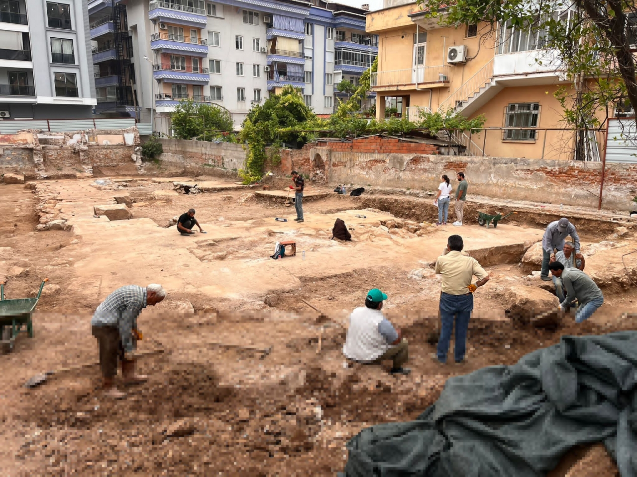 Muğla'da inşaat temelinde tarihi kalıntılar bulundu
