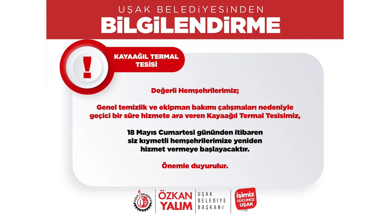 Kayağıl Termal Yeniden Hizmette