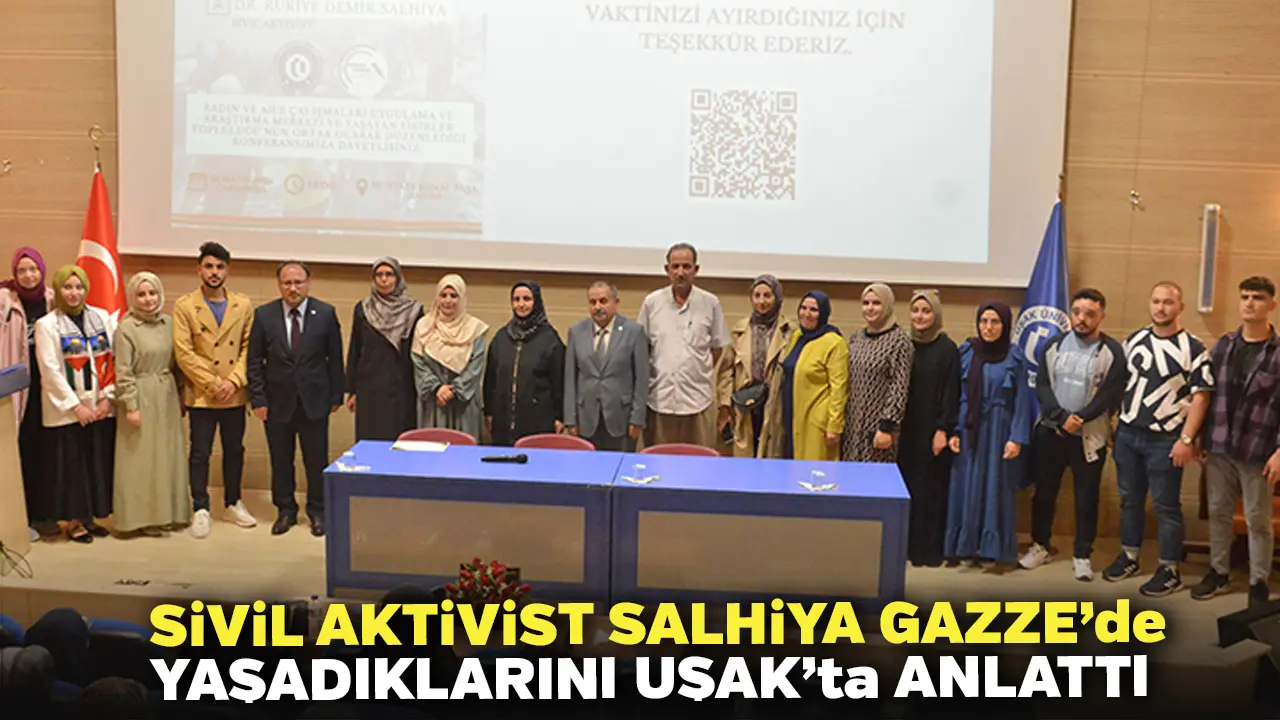 Sivil Aktivist Salhiya, Gazze’de Yaşadıklarını Uşak’ta Anlattı
