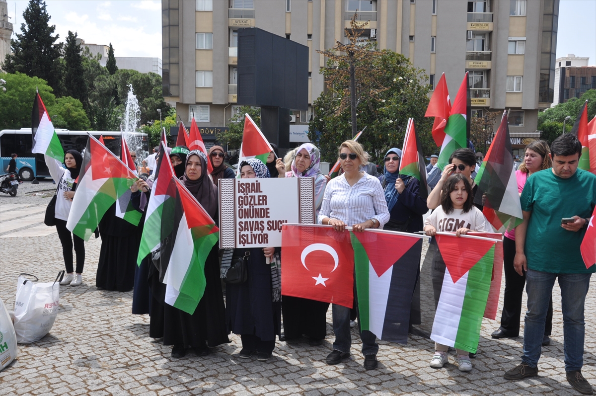 Salihli'de "Gazze için ateşkes" etkinliği düzenlendi