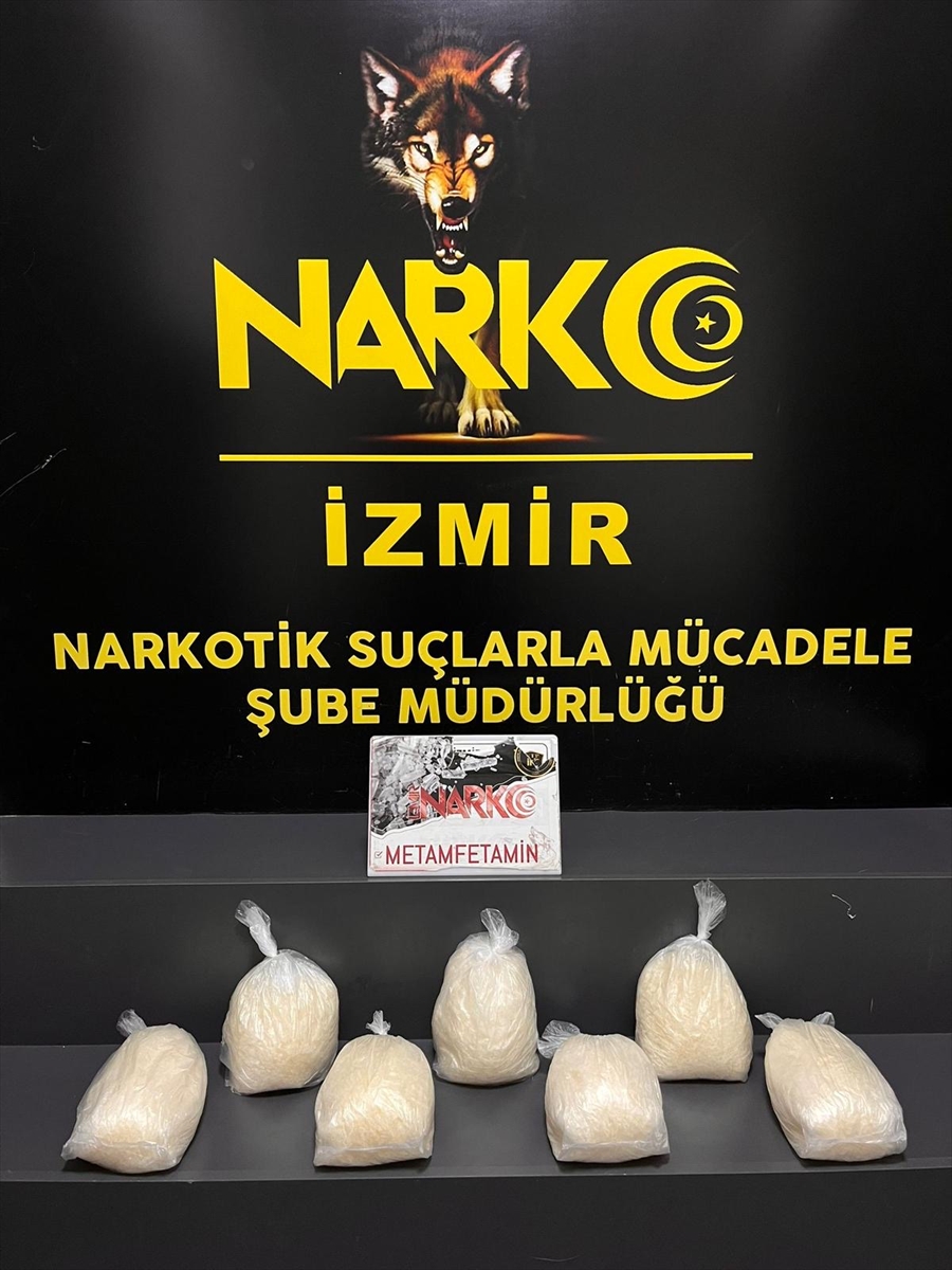 İzmir'de 7 kilogram sentetik uyuşturucuyla yakalanan şüpheli tutuklandı