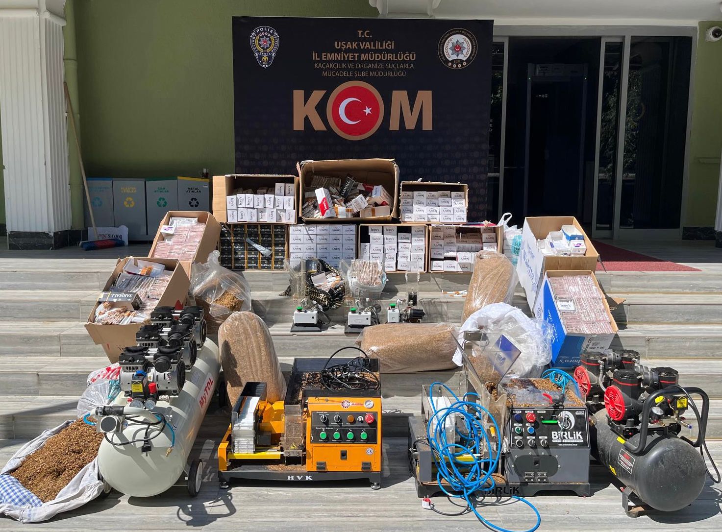 Uşak Emniyetinden Kaçak Tütüne Darbe
