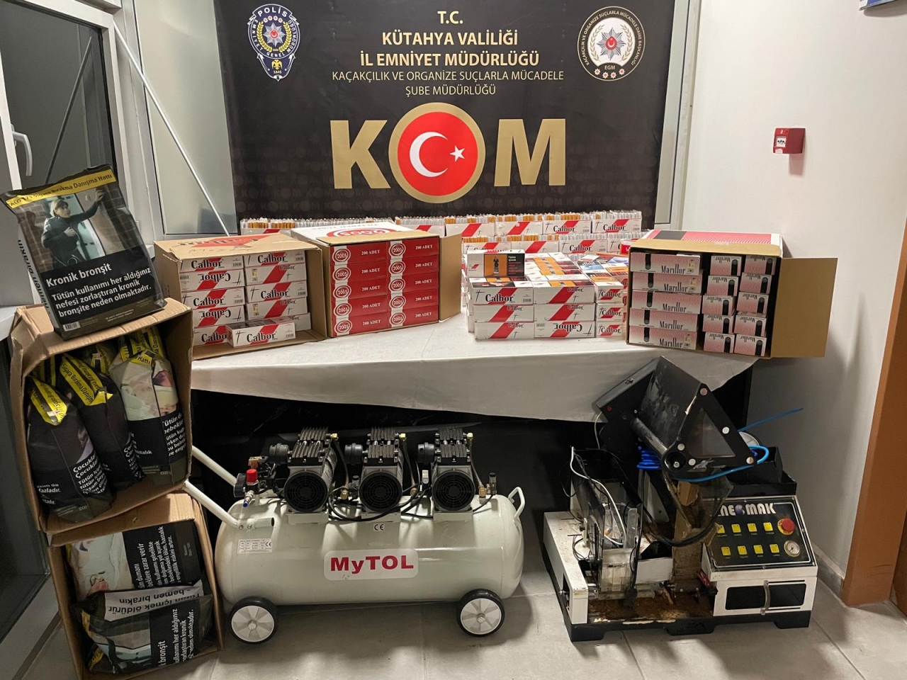 Kütahya’da kaçak tütün operasyonu bir şüpheli yakalandı
