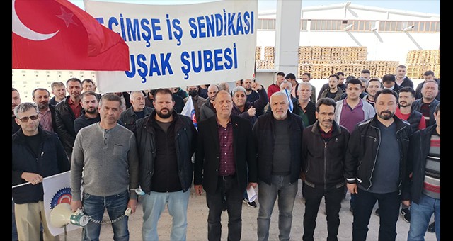 ÇİMSE-İŞ SENDİKASI UŞAK ŞUBE BAŞKANI ALİ MURAT YALÇINDAĞ;  “SERANOVA SERAMİK ÇALIŞANLARININ HAKKINI İSTİYORUZ”