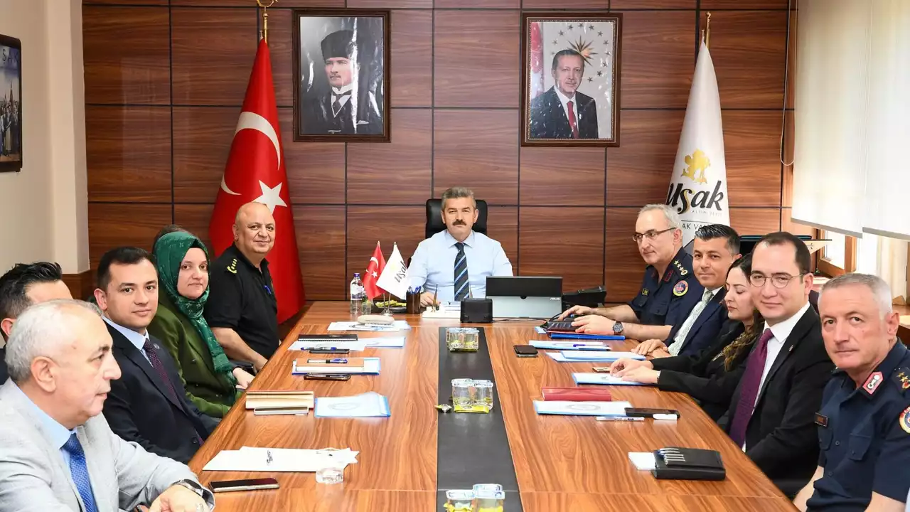 Uşak Koordinasyon Kurulunda Mülteci, Yangın ve Asayiş Konuşuldu