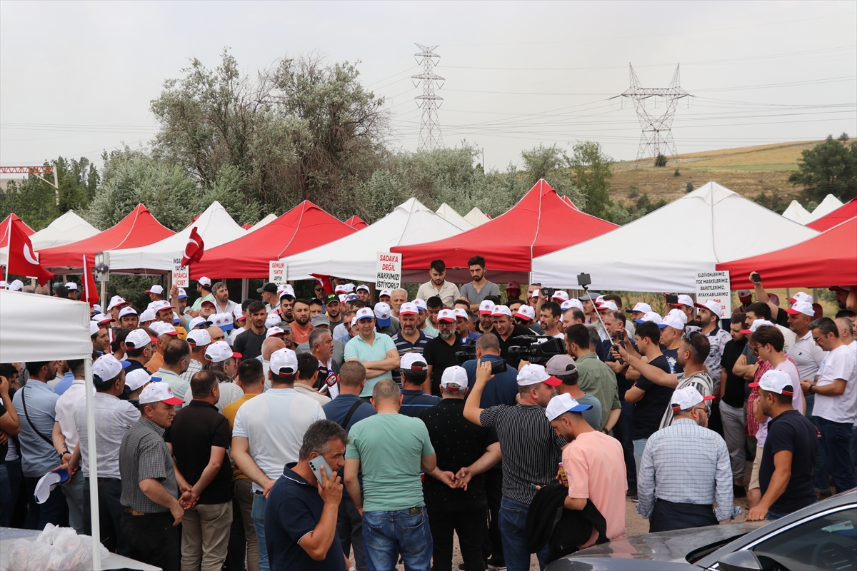Kütahya'da termik santralde iş bırakma eylemi