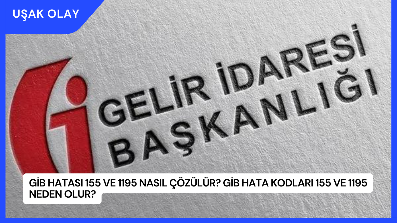 GİB Hatası 155 ve 1195 Nasıl Çözülür? GİB Hata Kodları 155 ve 1195 Neden Olur?