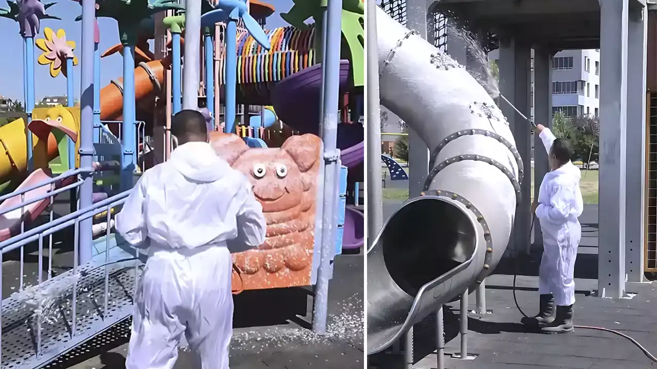 Uşak Belediyesi Park ve Spor Alanlarını Foşur Foşur Yıkadı