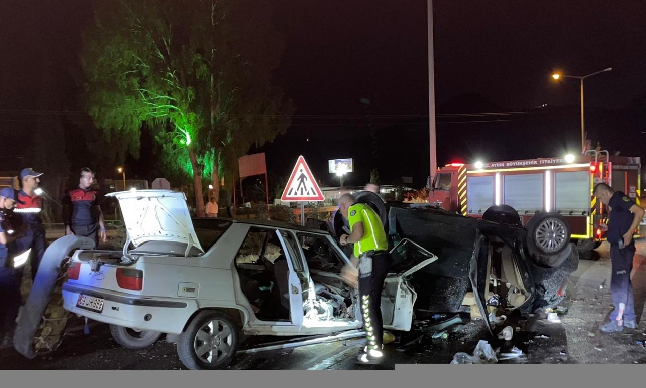 Aydın'da iki otomobilin çarpıştığı kazada 7 kişi yaralandı