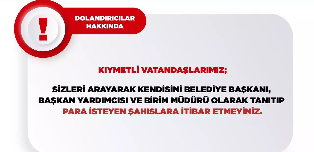 Uşak Belediye Başkanı Özkan Yalım’dan Dolandırıcılık Uyarısı