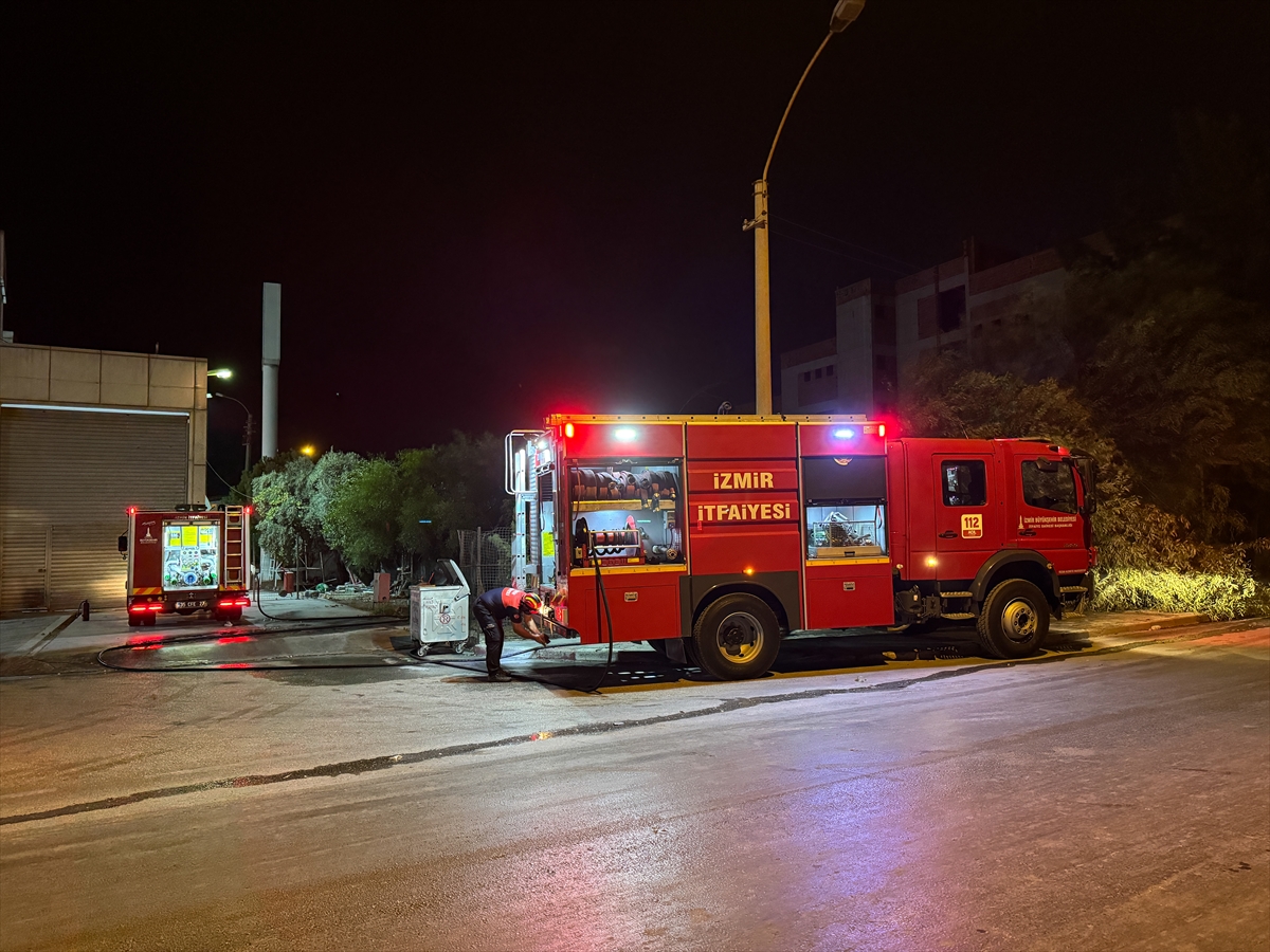 İzmir'de otluk alanda çıkan yangın söndürüldü